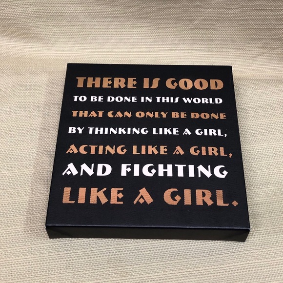 Hallmark LIKE A GIRL Empowerment Small Canvas NWT